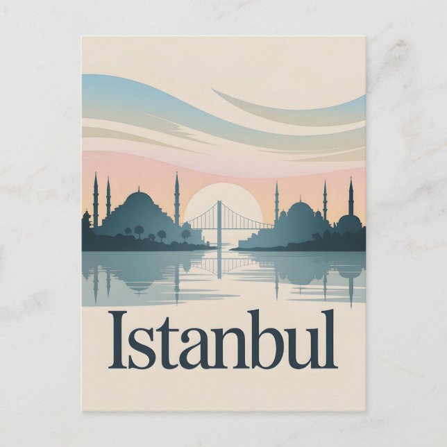 Istanbul Vintag Postkarte (Vorderseite)