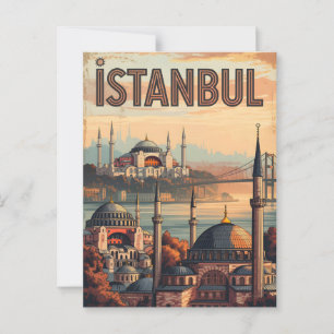 Istanbul Vintag Postkarte