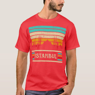 Istanbul Vintag Skyline Sultan Moschee Türkei T-Shirt