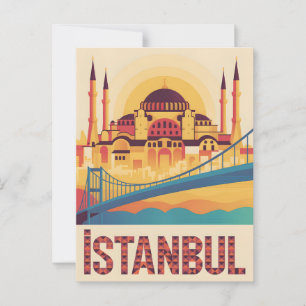 Istanbul Vintage Postkarte
