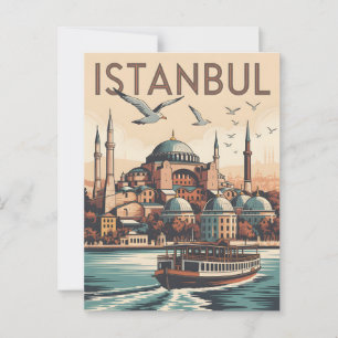 Istanbul Vintage Postkarte