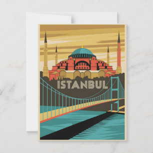 Istanbul Vintage  Postkarte