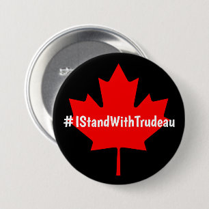 #IStandWithTrudeau Hashtag Trudeau Liberals Kanada Button