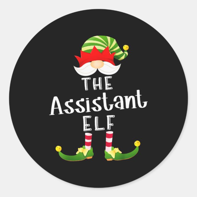 Istant Elf Group Christmas Funny Pajama Party  Runder Aufkleber (Vorderseite)