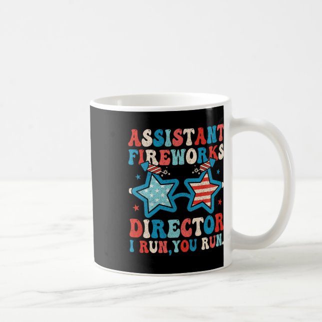 Istant Fireworks Director Funny 4. Juli Men Wo Kaffeetasse (Rechts)