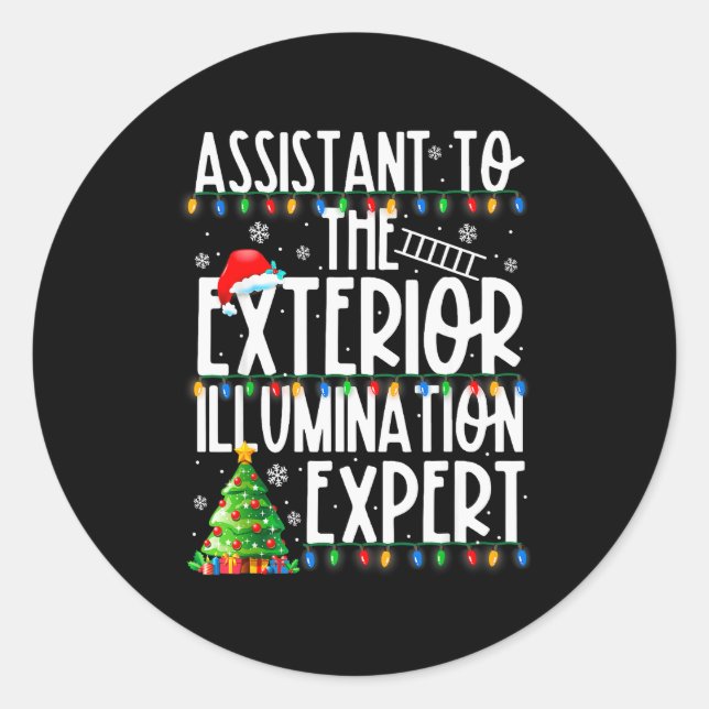 Istant To Exterior Illumination Expert Christmas L Runder Aufkleber (Vorderseite)