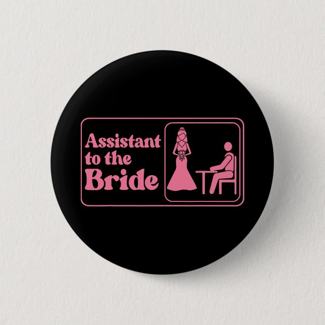 Istant zum Junggeselinnen-Abschied Bride Pink Button (Vorderseite)