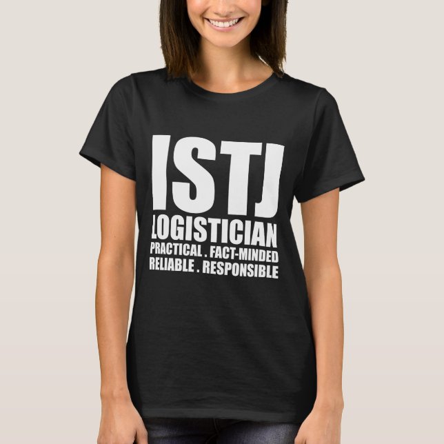 ISTJ Logistiker Introvert T-Shirt Schwarzes (Vorderseite)