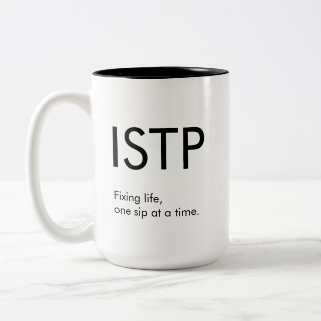 ISTP Fixer la vie Mug Cadeau (Gauche)