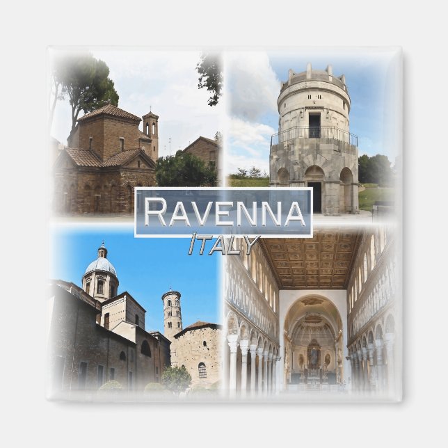 IT3252 Europa. Italien, Kühlschrank Ravenna Magnet (Vorne)