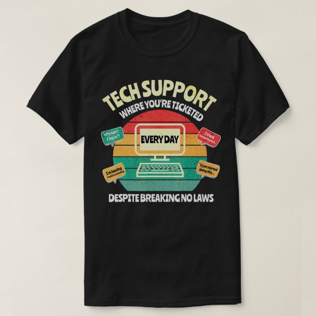 IT-Abteilung Informationstechnologie Funny Tech Su T-Shirt (Design vorne)