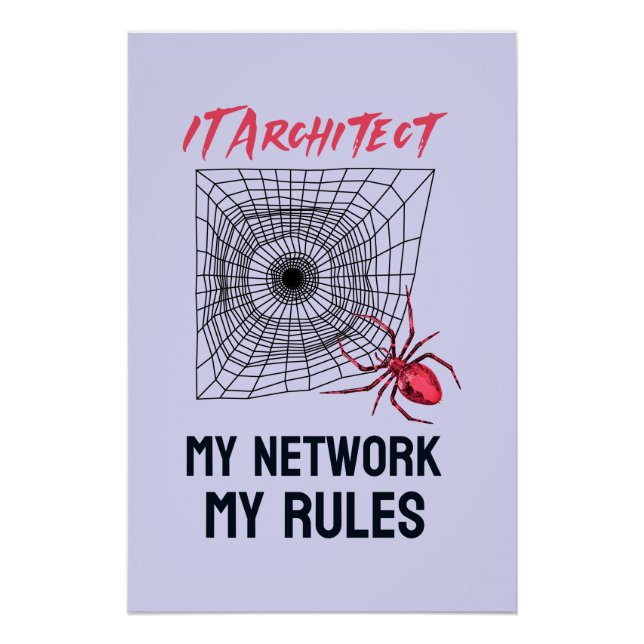 IT-Architektur: Mein Netzwerk, meine Regeln sind w Poster (Vorderseite)
