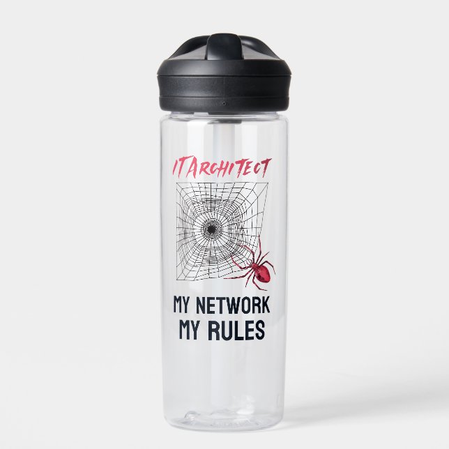 IT-Architektur: Mein Netzwerk, meine Regeln sind w Trinkflasche (Vorderseite)