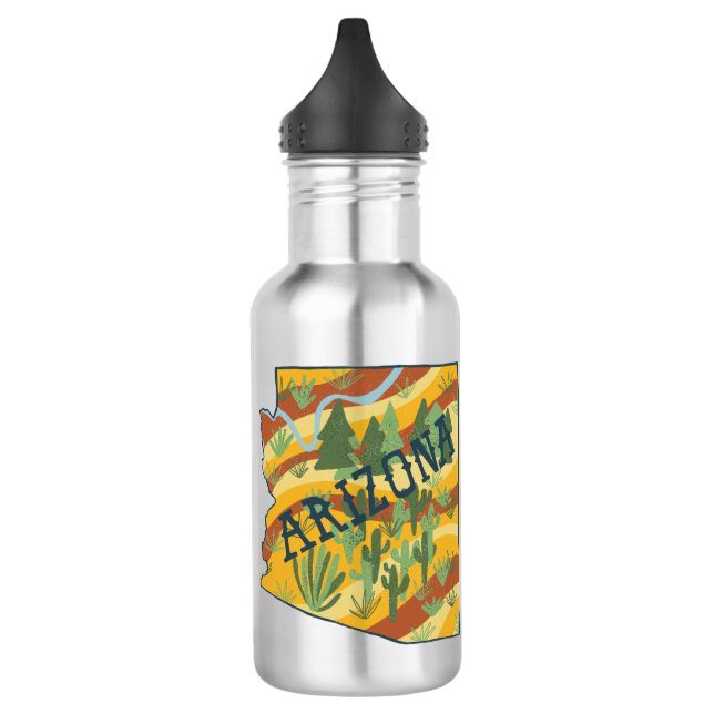 IT Arizona Illustrierte Karte Edelstahlflasche (Links)