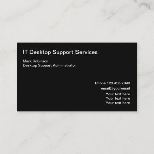 IT Desktop Support-Spezialist Visitenkarte