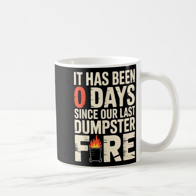 It Has Been 0 Days Since Our Last Dumpster Fire -  Kaffeetasse (Rechts)