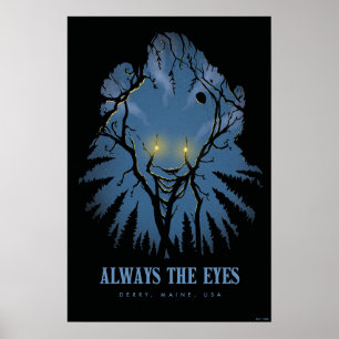 IT immer die Augen pareidolischen Baumhaufen Poster