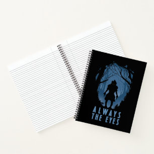 IT immer die Silhouette des Auenwaldes Notizbuch