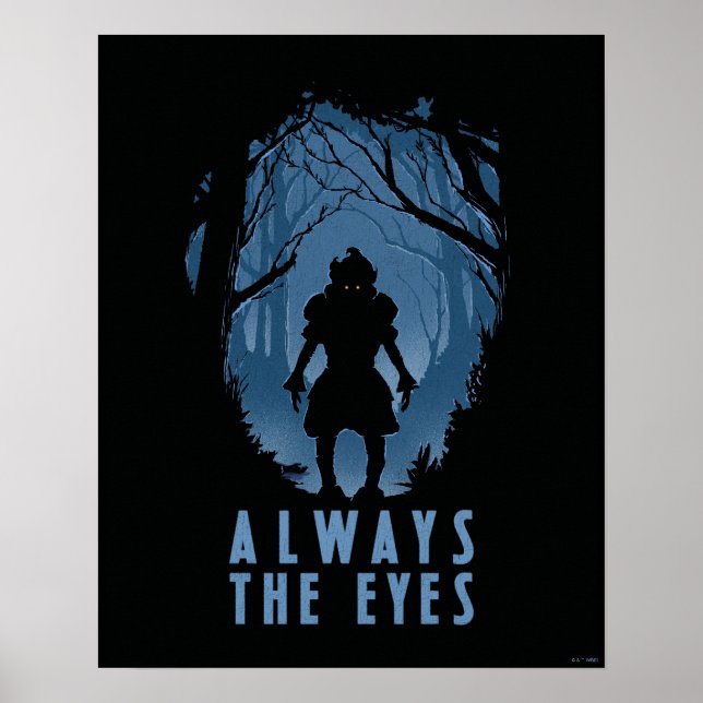 IT immer die Silhouette des Auenwaldes Poster (Vorne)