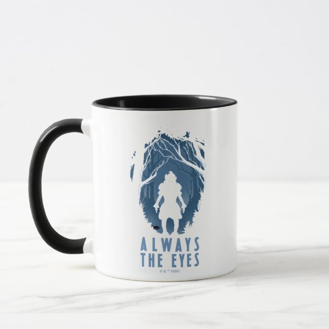 IT immer die Silhouette des Auenwaldes Tasse (Links)