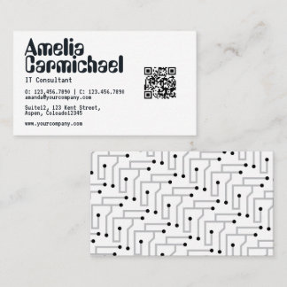 IT Informationstechnologie-Berater QR-Code Visitenkarte
