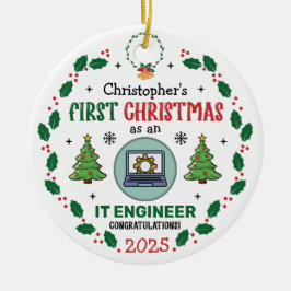 IT-Ingenieur Personalisiert Keramik Ornament