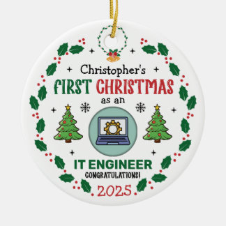 IT-Ingenieur Personalisiert Keramik Ornament
