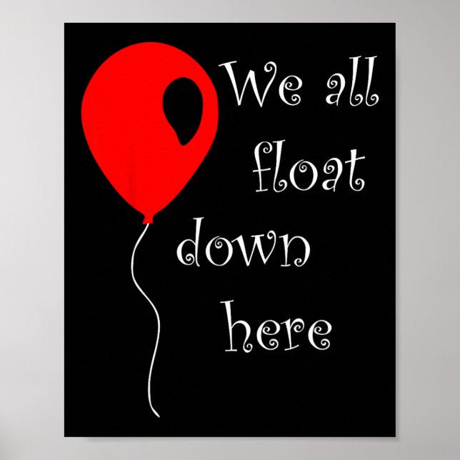 IT is Halloween Anzug Red Balloon You'll Float T Poster (Vorne)