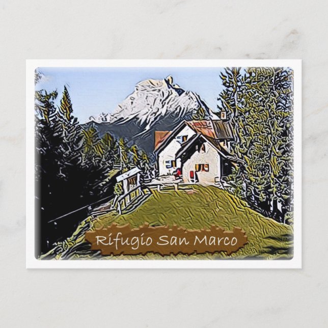 IT Italien - Alphütte San Marcoi - Postkarte (Vorderseite)