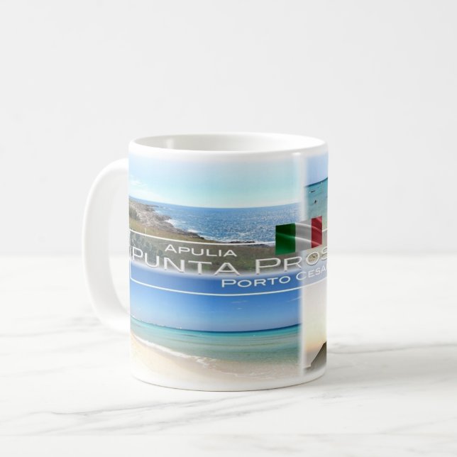 IT Italien - Apulien - Punta Prosciutto - Kaffeetasse (Vorderseite Links)