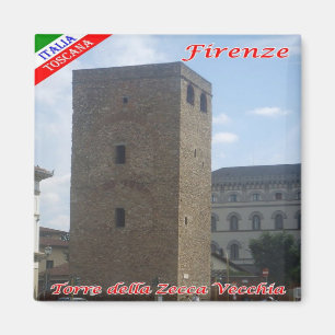 IT - Italien - Florenz - Tower of the Zecca Vecchi Magnet