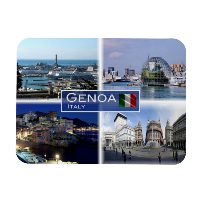 IT Italien - Genua - Genua - Aquarium - Magnet (Horizontal)