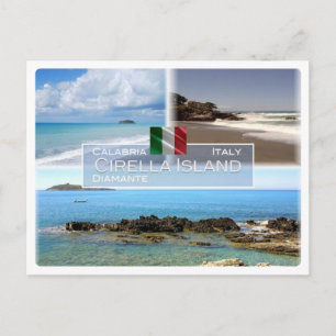 IT Italien - Kalabrien - Diamante - Insel Cirella  Postkarte