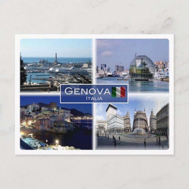 IT Italien - Ligurien - Genua Postkarte (Vorderseite)