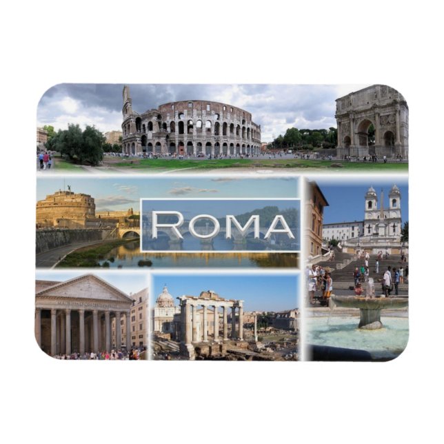 IT Italien - Roma - Kolosseo e Arco di Costantino  Magnet (Horizontal)