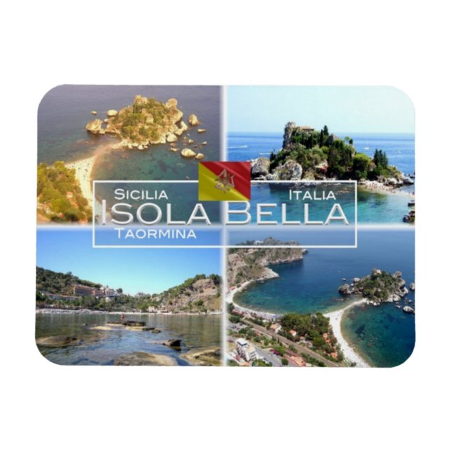 IT Italien - Taormina - Isola Bella - Magnet (Horizontal)