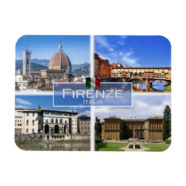 IT Italy - Firenze Italia - Ponte Vecchio - Magnet (Horizontal)