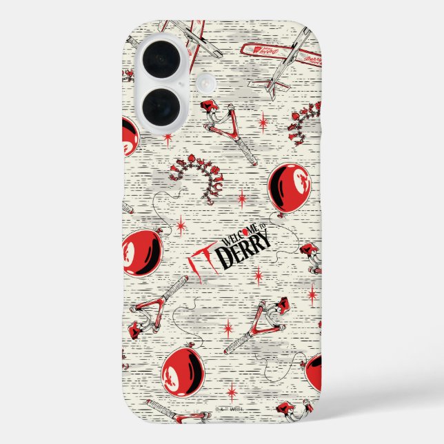 IT Kids Toys Pattern iPhone 16 Hülle (Rückseite)