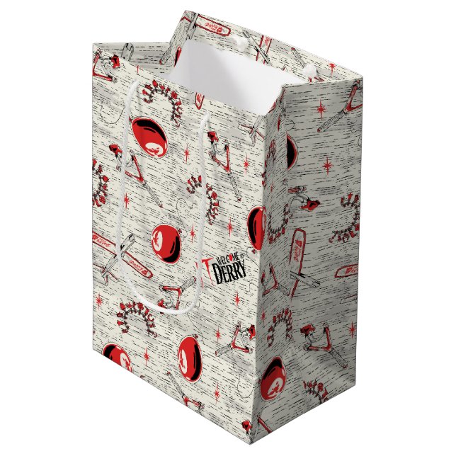 IT Kids Toys Pattern Mittlere Geschenktüte (Vorderseite Schrägansicht)