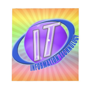IT-LOGO ORB/SWOOSH-INFORMATIONSTECHNOLOGIE NOTIZBLOCK