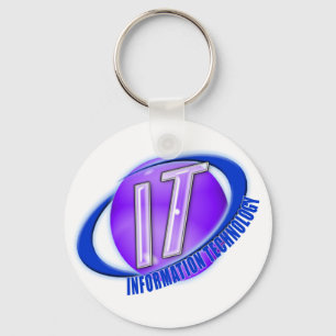IT-LOGO ORB/SWOOSH-INFORMATIONSTECHNOLOGIE SCHLÜSSELANHÄNGER