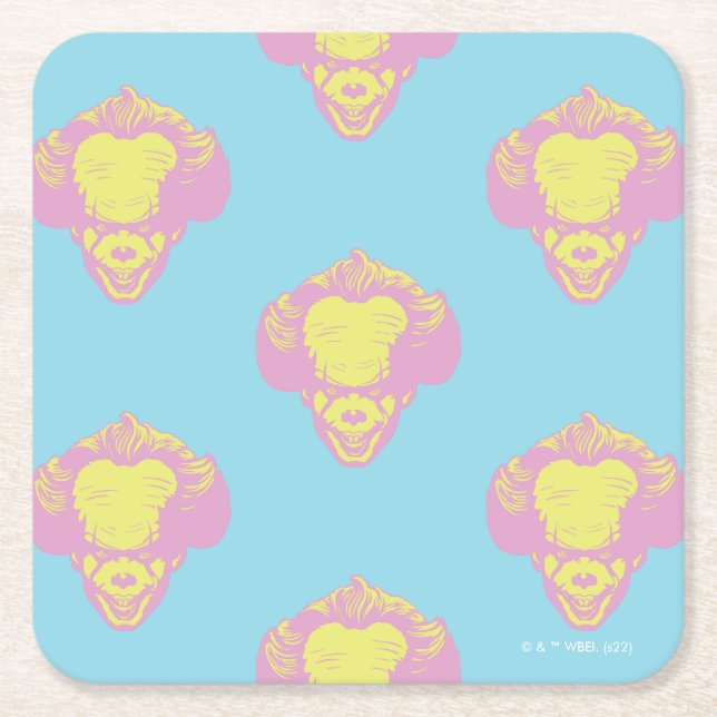 IT | Pennywise Pastel Head Pattern Rechteckiger Pappuntersetzer (Vorderseite)