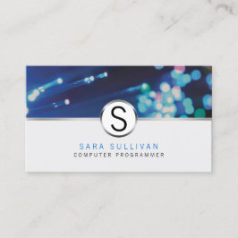 IT-Programmierer beherrschen Glasfaser-Leuchten Visitenkarte