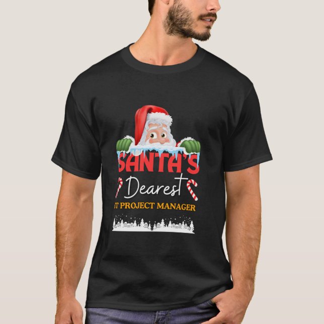 IT Project Manager Weihnachts-Job Beruf S T-Shirt (Vorderseite)