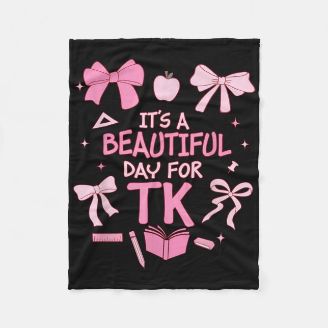 It’s A Beautiful Day For Tk Teacher Coquette Bow F Fleecedecke (Vorderseite)