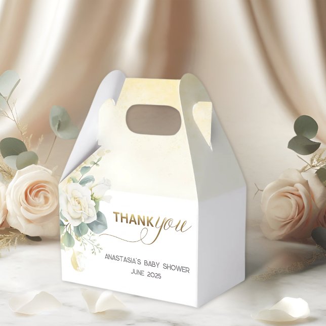 It’s A Boy Baby Shower –Gold Balloon & Greenery Geschenkschachtel (Von Creator hochgeladen)