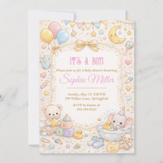 It’s a Boy Baby Shower Invitation Einladung