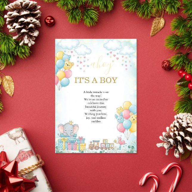 It’s a Boy Cute Baby Shower Invitation Card (Insitu (vacances))