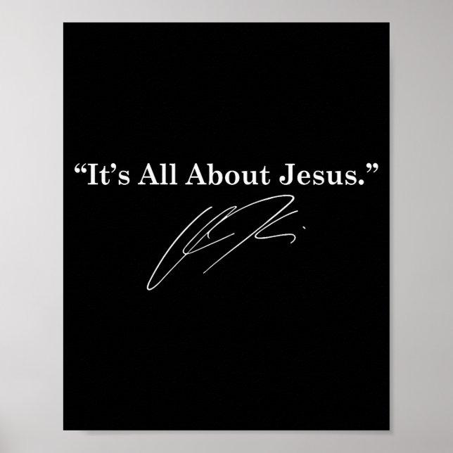 It’s All About Jesus Christian Insrational Quote M Poster (Vorne)