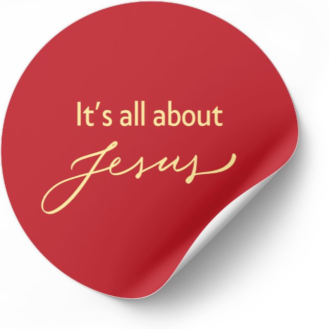 It’s All About Jesus – Christmas Sticker #11 (It's all about Jesus - Christmas Sticker - Christian Sticker - Modern Sticker)